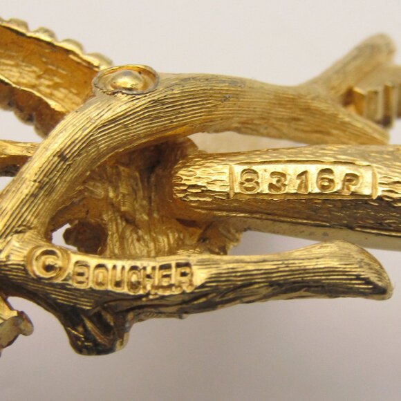 Vintage Signed Boucher Dragonfly Brooch - Picture 11 of 12